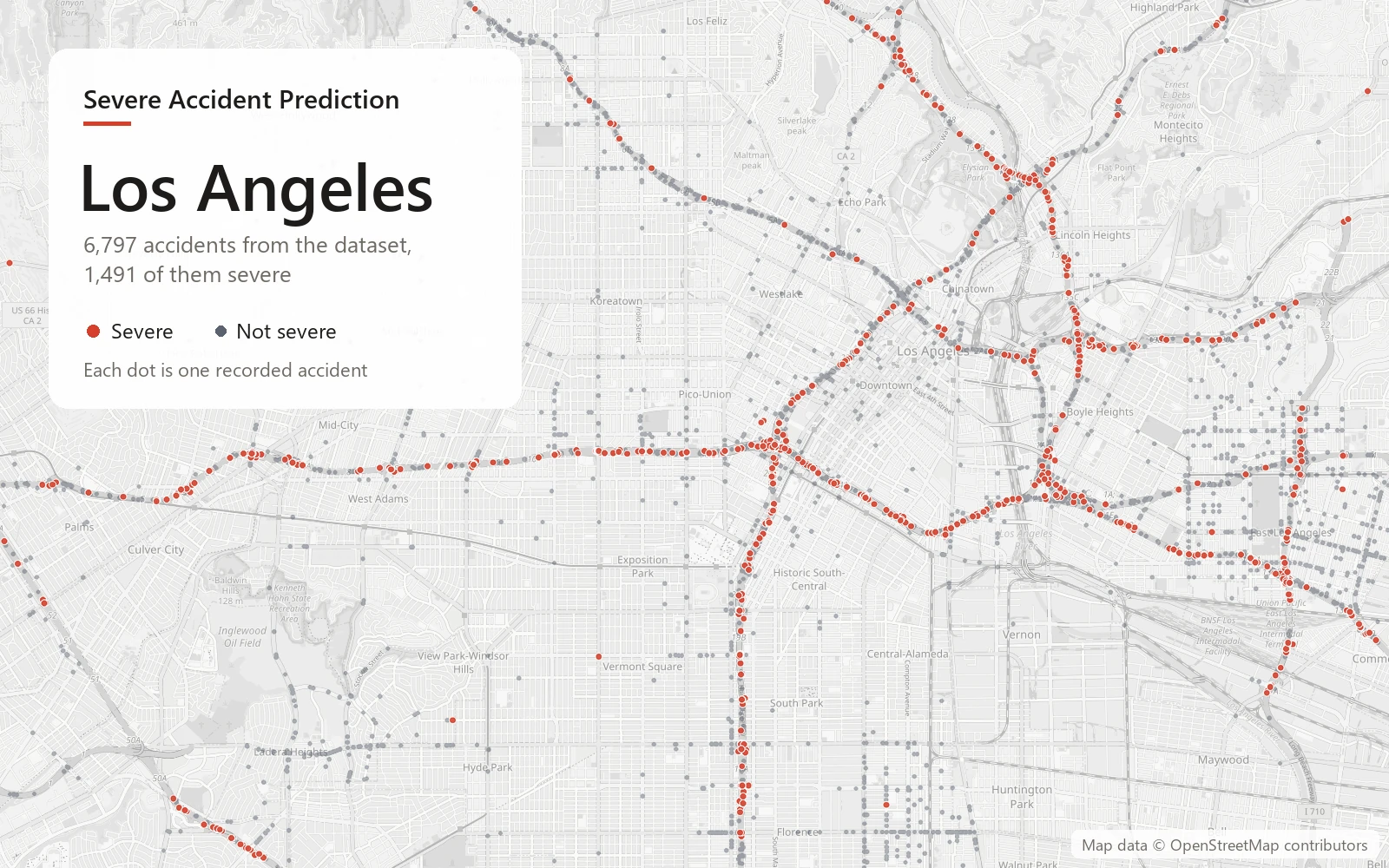 Severe Accident Prediction — How Far Weather and Road Data Can Go
